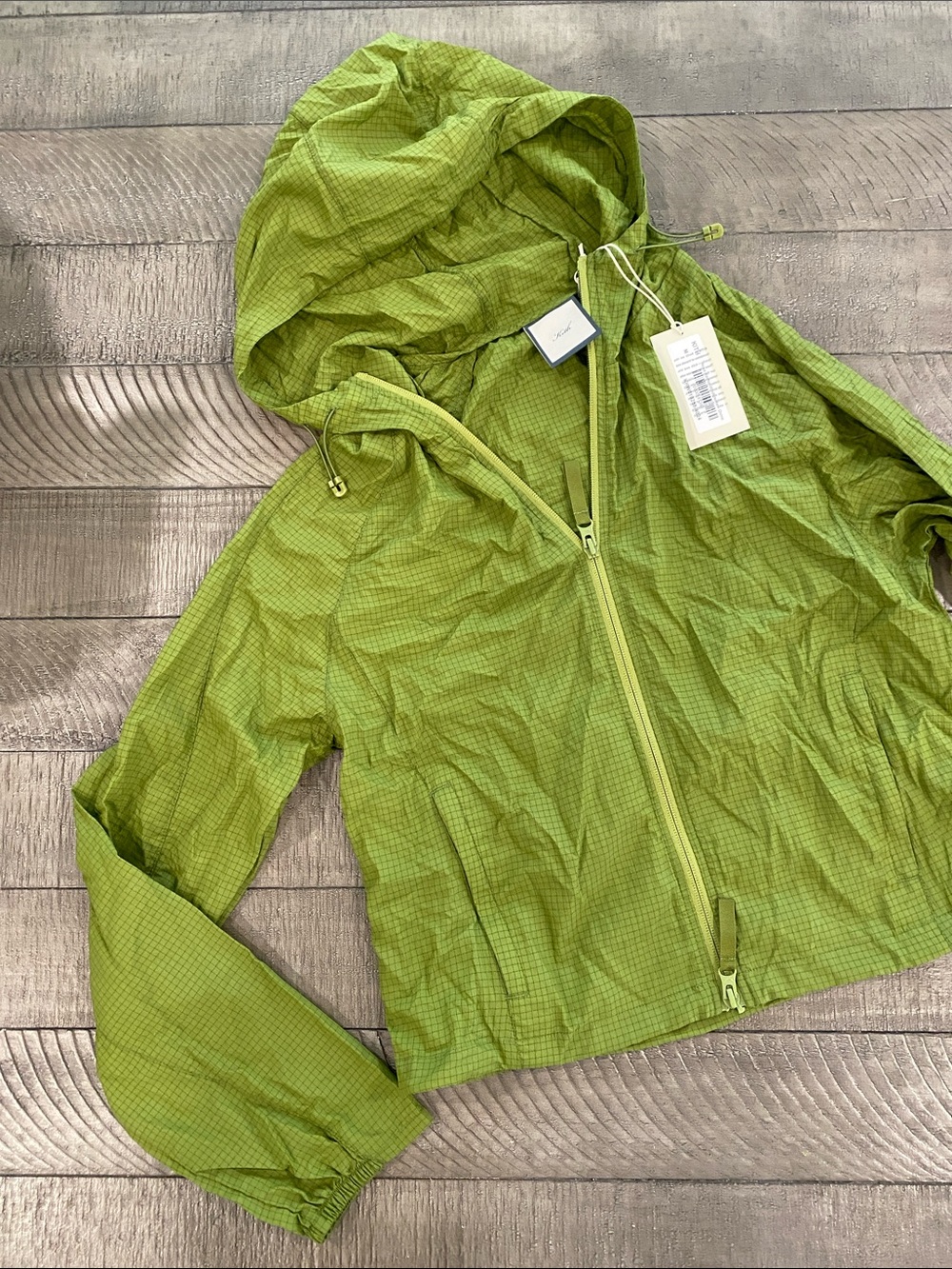 Kith Women's Lime Green Hooded Utility Jacket